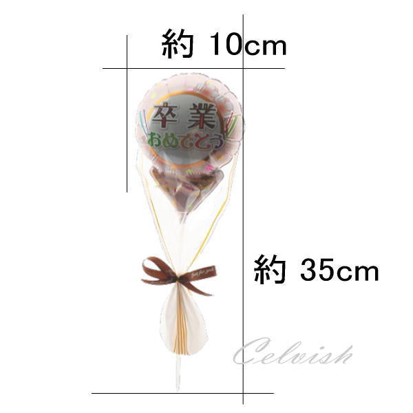 卒業 Congrats バレエ ThankYou バレエ ダンス 母の日 バルーンの1本花束 ThankYou バルーンの1本花束